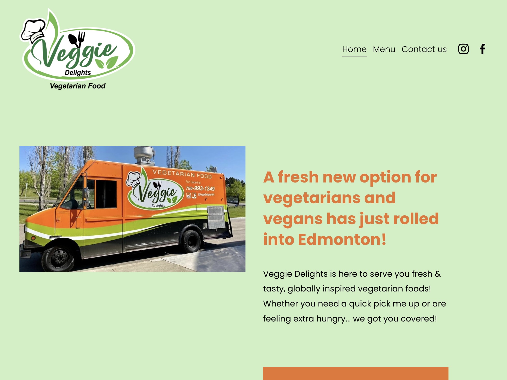 VeggieDelights website screenshot